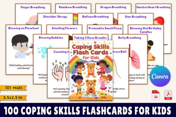 100 Coping Skills Flashcards for Kids: A Strategic Tool for Emotional Resilience