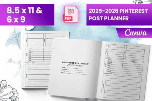 2025-2026 Pinterest Post Planner KDP