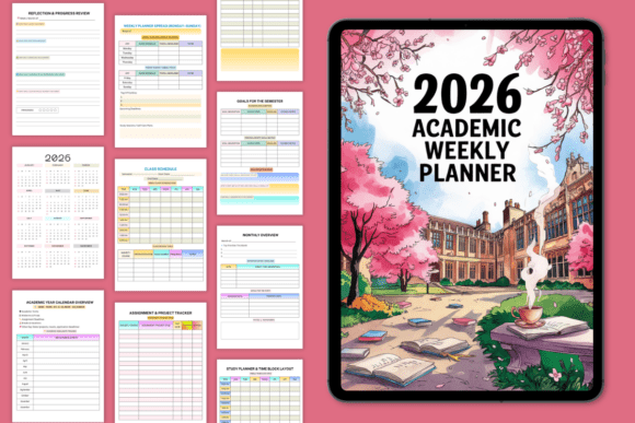 2026 Academic Weekly Planner – Stay Organized, Achieve Goals, Balance Life