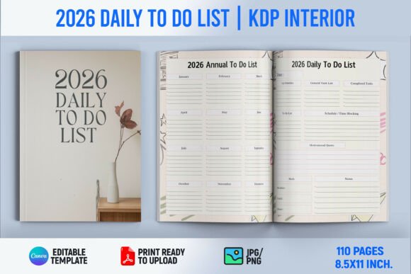 2026 Daily To Do List Canva Template