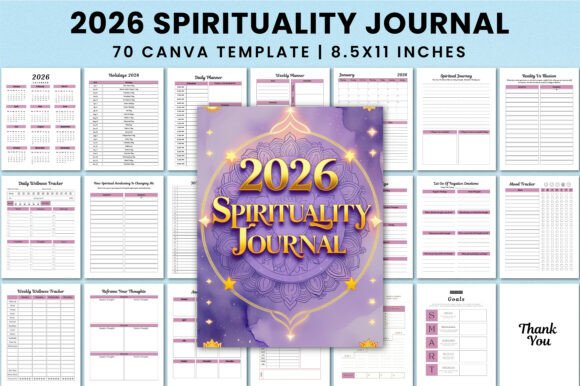 2026 Spirituality Journal KDP Interior: A Year of Mindful Growth and Self-Discovery