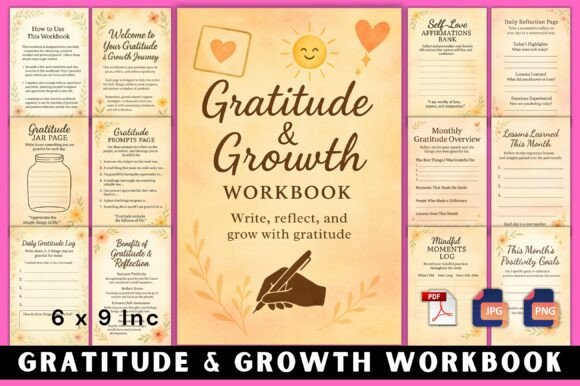 Gratitude Growth Workbook: A Tool for Mindful Self-Development