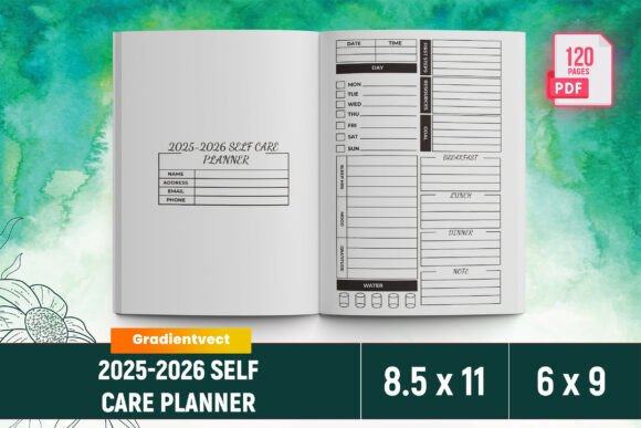 KDP 2025-2026 Self Care Planner Canva