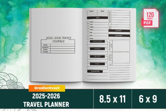 KDP 2025-2026 Travel Planner Canva: A Practical Tool for Organized Journeys