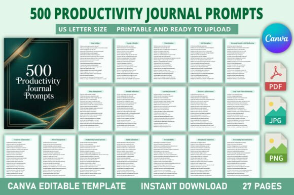 Master Your Productivity with 500 Productivity Journal Prompts
