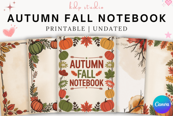 Vintage Autumn Fall Notebook